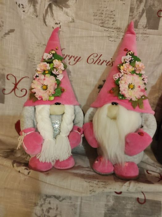 Семейная пара скандинавских гномов летняя коллекция