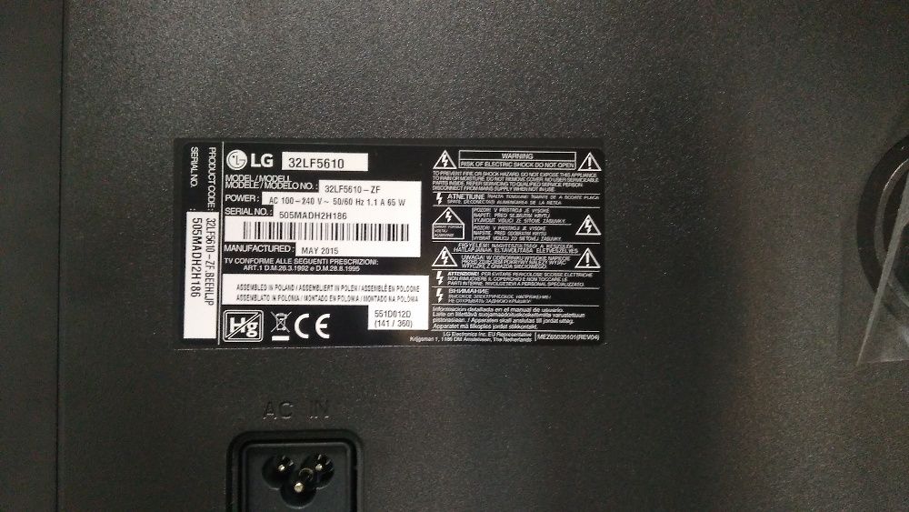 LG 32LF5610 części