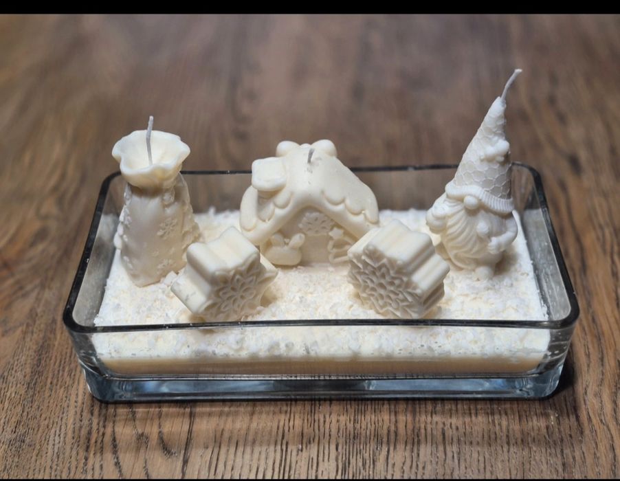 Świece sojowe piękny duzy zestaw na prezent