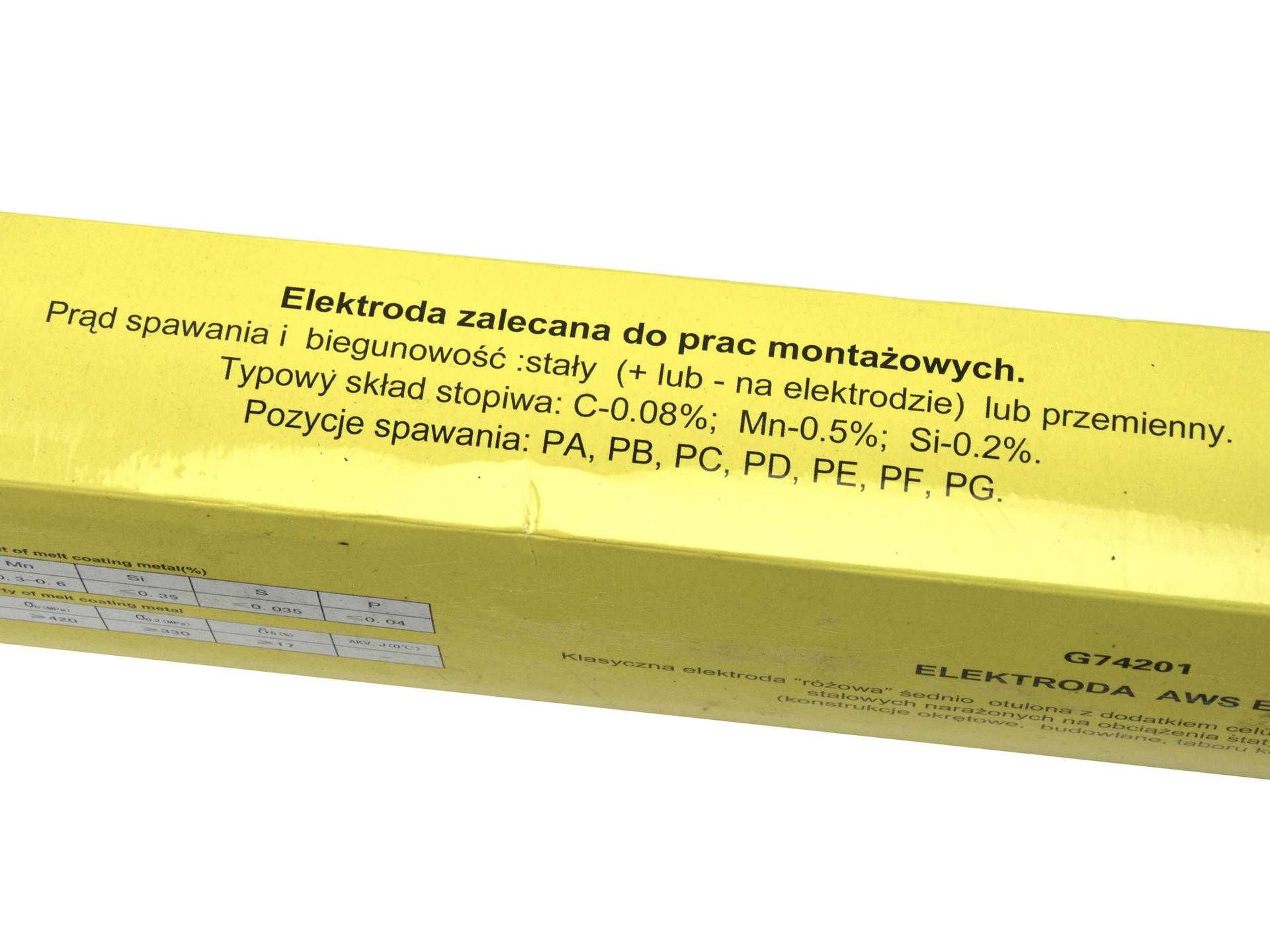 Elektrody spawalnicze 3,25mmx350mm różowe (5kg)