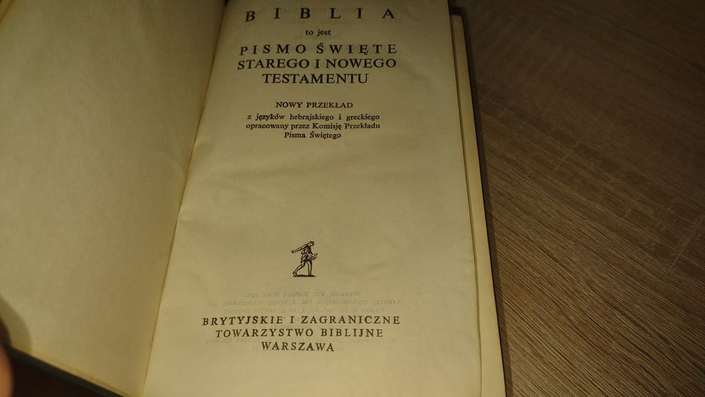 Biblia to jest Pismo Święte Starego i Nowego Testamentu Brytyjka 1975