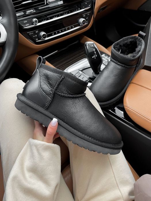 36-40 р угги розпродаж Ugg Ultra Mini Leather Black