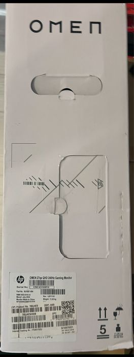 Monitor HP Omen q27 2k 240hz 0.03 novo (caixa)