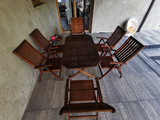 Meble ogrodowe- zestaw stół i 6 krzeseł