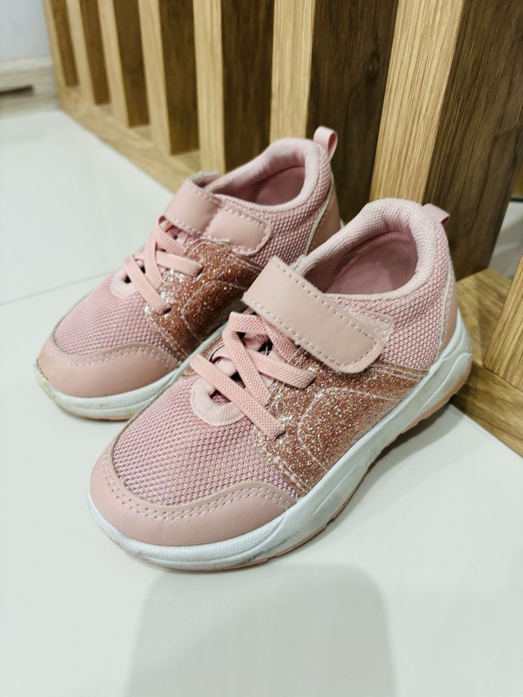 Sneakersy, trampki, buty dla dziewczynki, różowe, rozmiar 24, Pepco