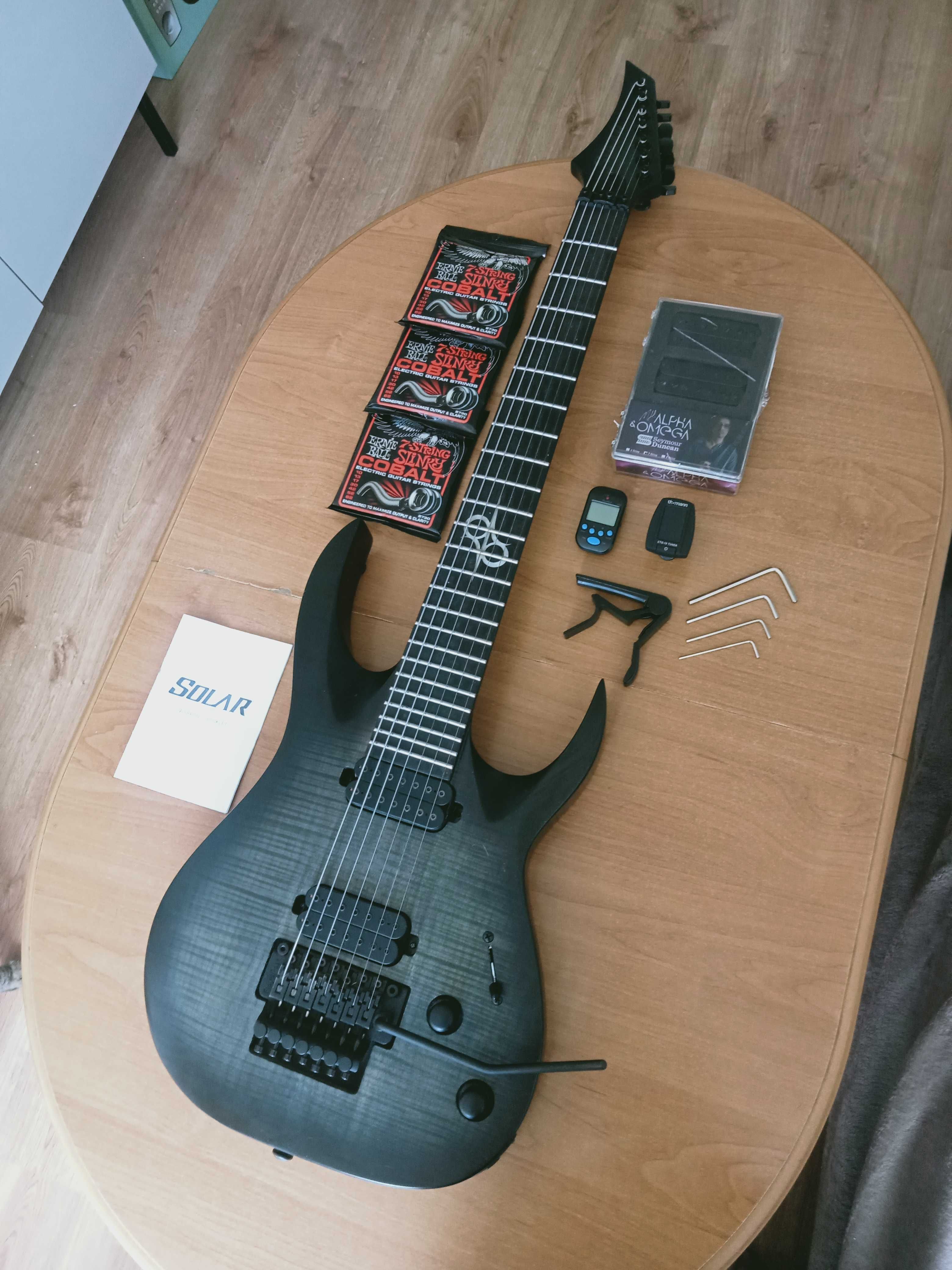 Gitara Solar A1.7FR FB - Przystawki Alpha and Omega - Siedmiostrunowa