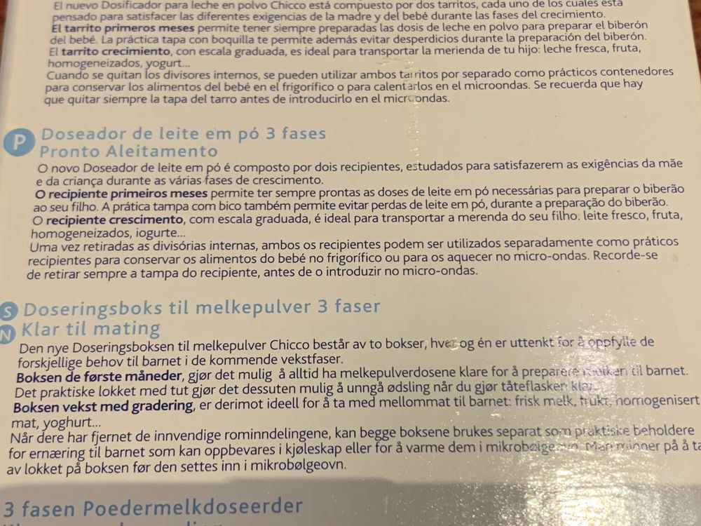 Doseador leite em pó Chicco