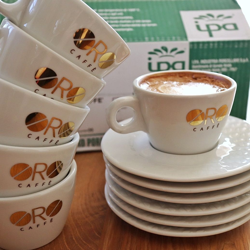 Włoskie filiżanki IPA do cappuccino, gruba porcelana