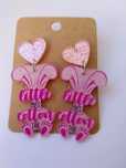 Brincos compridos | Miss Tail "Little Cotton" | pendentes | leves