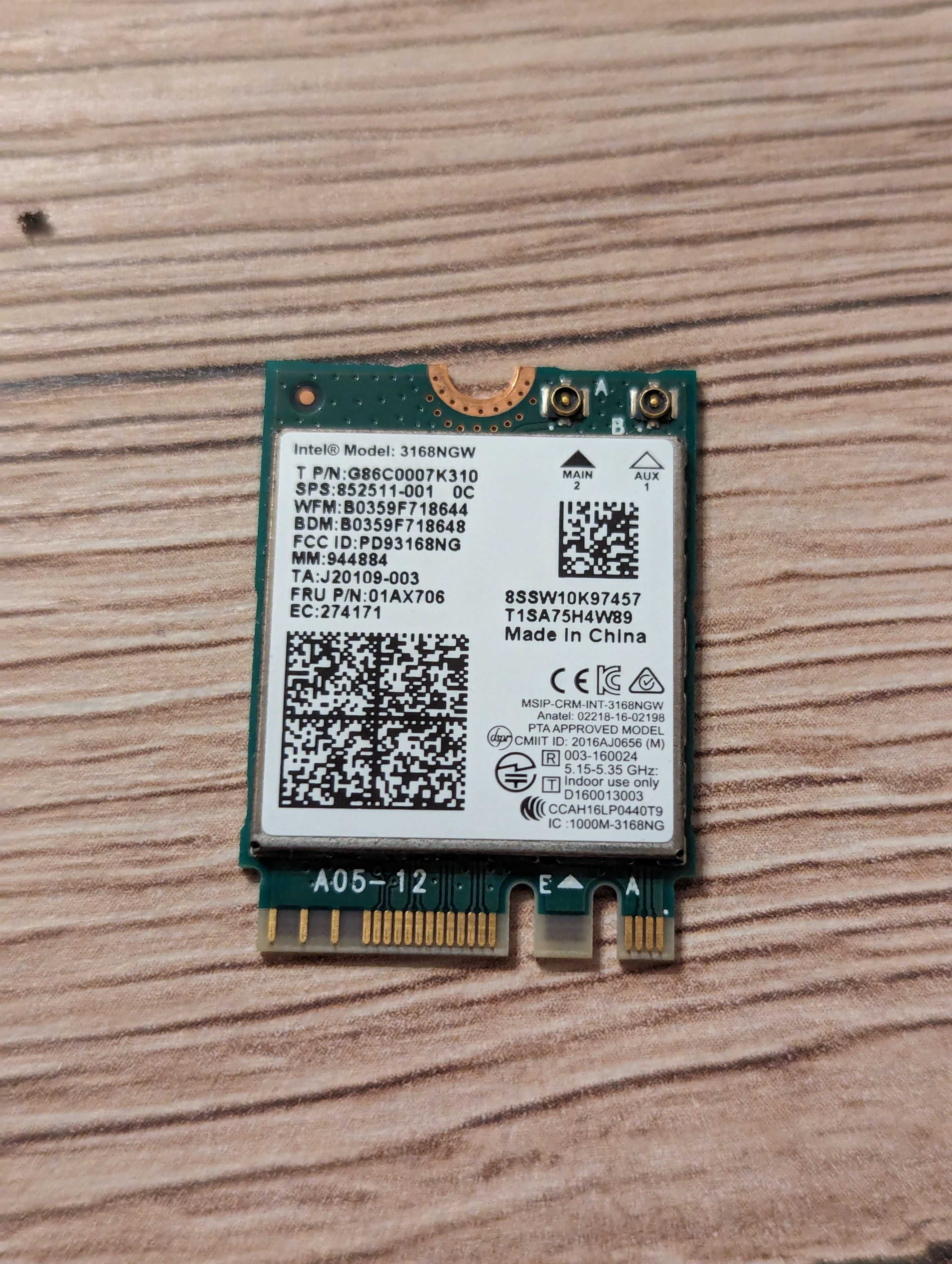 Karta Wi-Fi Intel 3168NGW