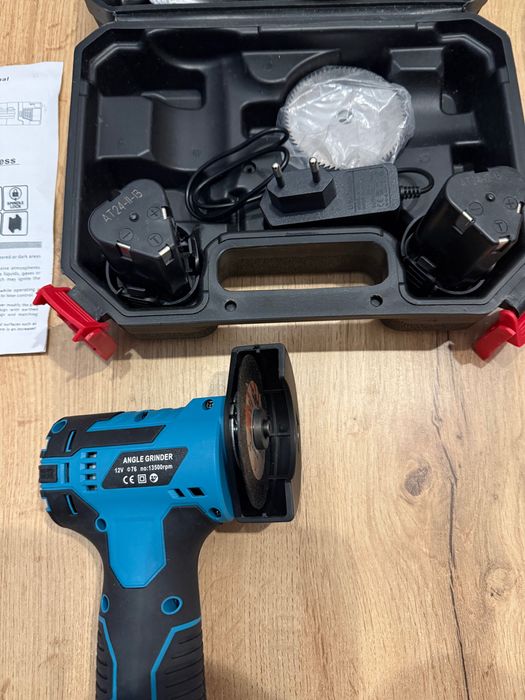 Mini szlifierka kątowa Angle Grinder 76mm 2xAkumulator komplet