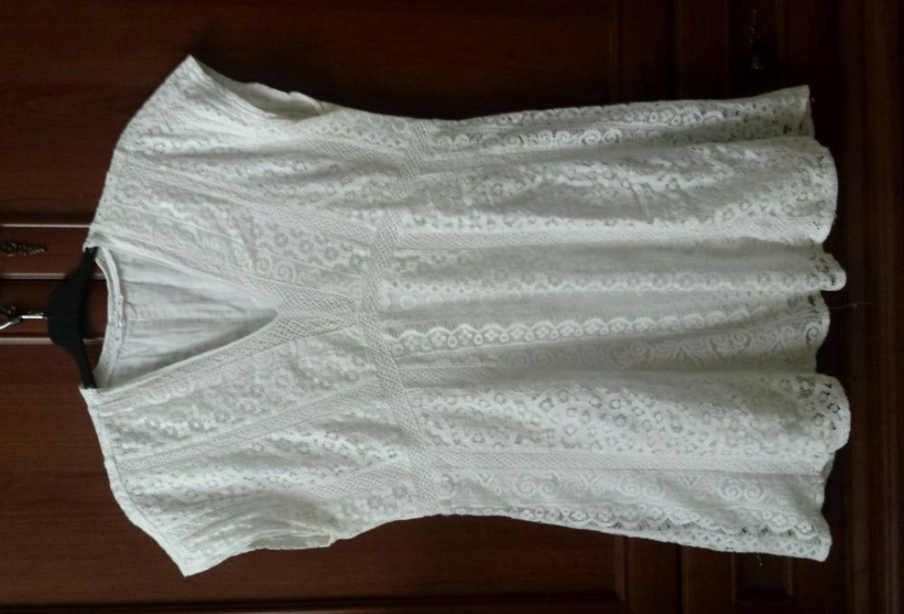 Tunika (np ciazowa) sukienka wygodna biala/ ecri rozm L/XL 40-42 Mango