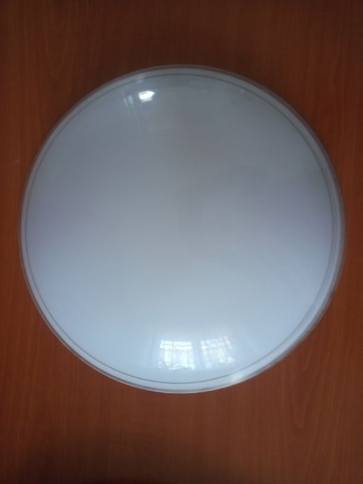 Zestaw 2 plafony fi 36 E27 2x60W drewno+szkło mleczne