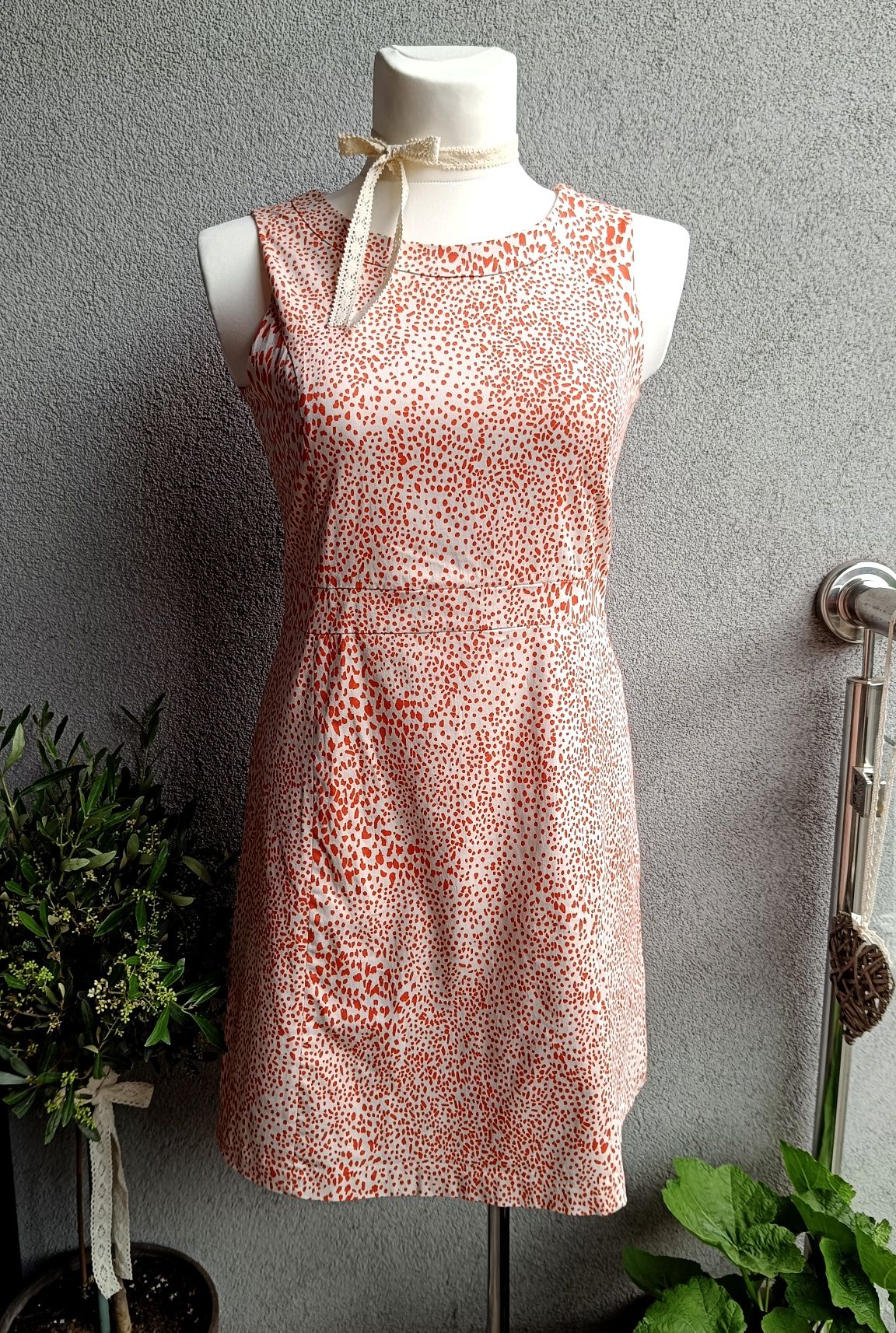 Bel&Bo sukienka w stylu Twiggy L biust 49x2 kropeczki 97% cotton