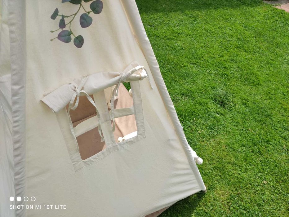 Tipi pompony Boho namiot pomponiki