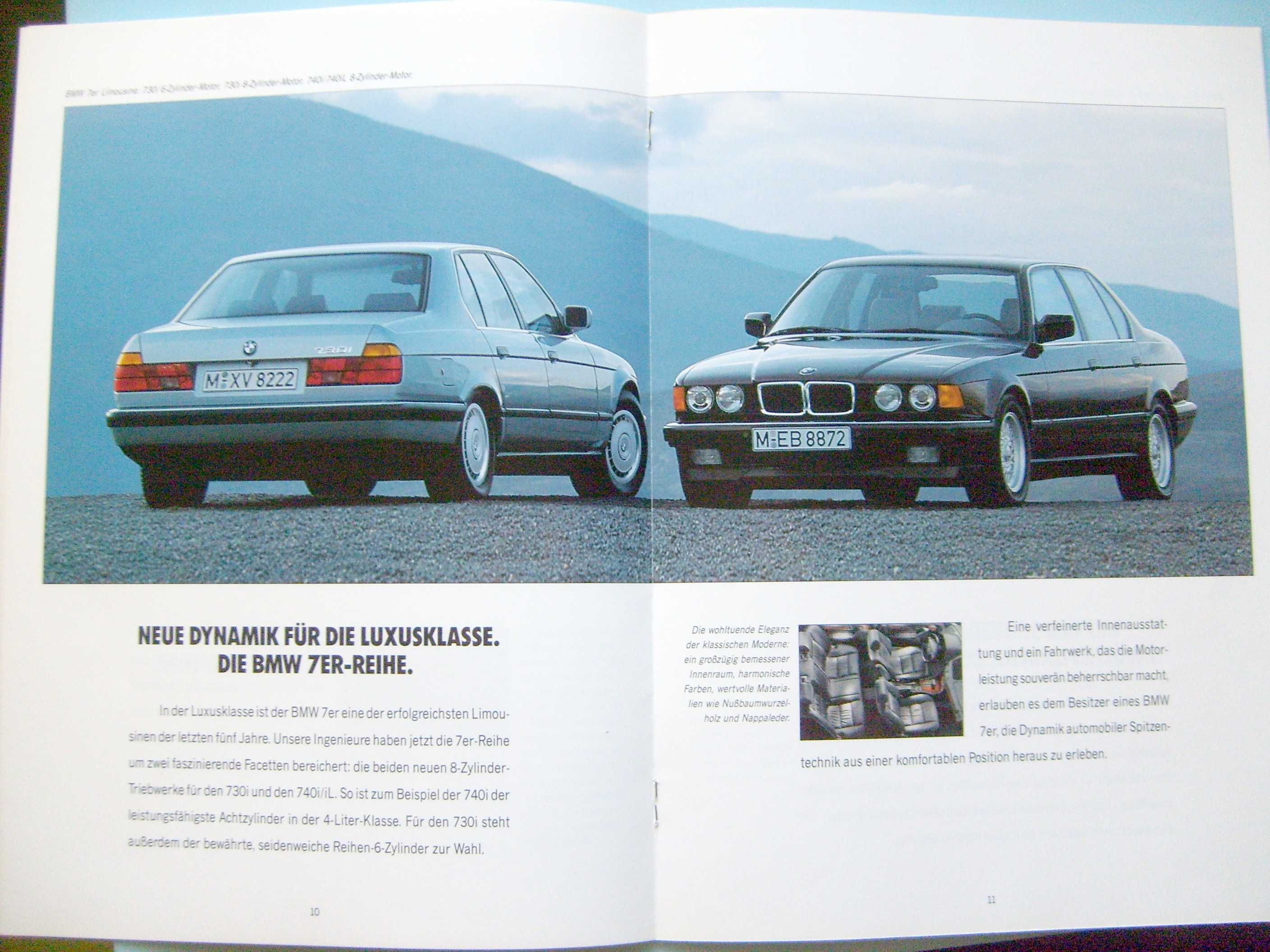 BMW Programm 1992 / 3 E30 + E36, 5 E34 + M5, 7 E32, 8 E31 / prospekt