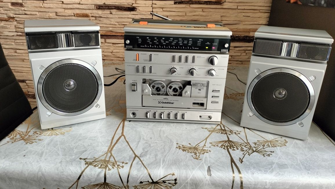 Radiomagnetofon GOLDSTAR TSR-900, po przeglądzie, VINTAGE 83'