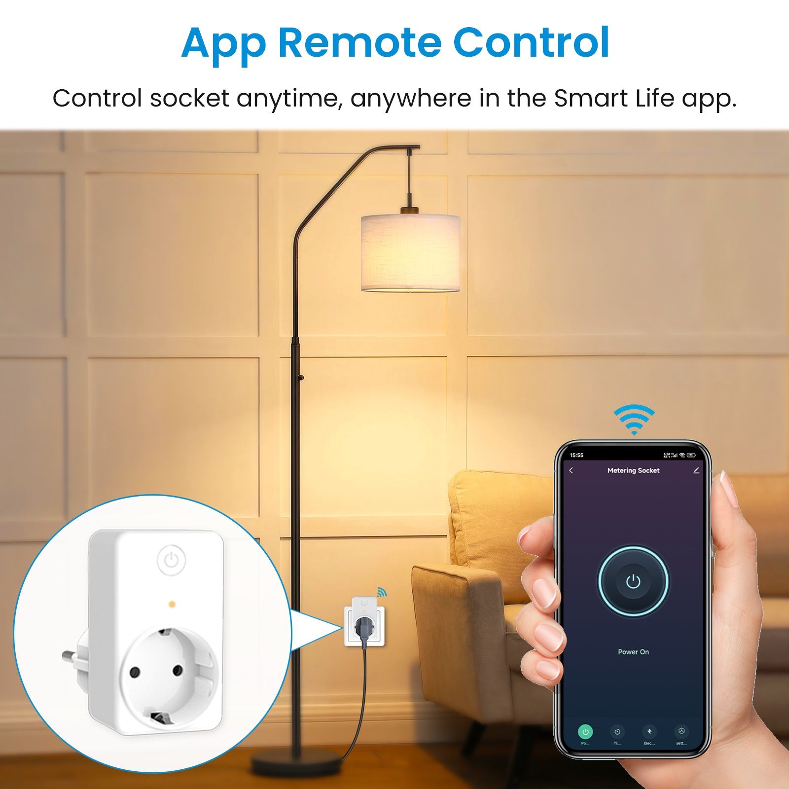 Умная розетка WiFi Tuya smart life,мониторинг потребления,Alexa Google