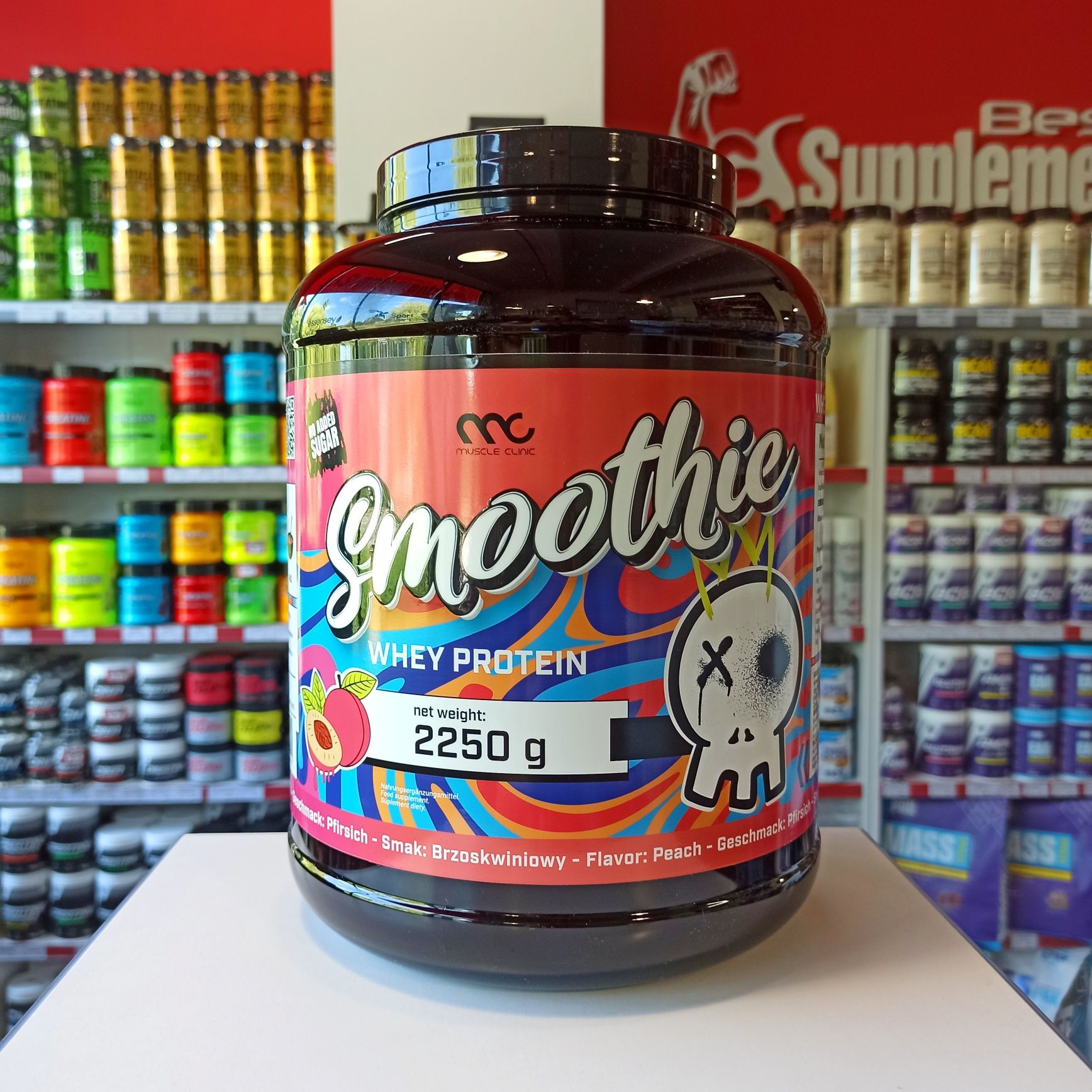 Muscle Clinic Smoothie Whey 2250g Słodkie Białko WPC 86% Białka BANAN