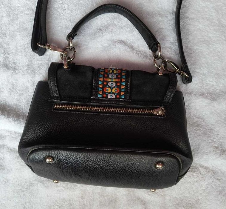 Torebka czarna WITTCHEN, używana, szerokość 26.cm wysokość 19 cm