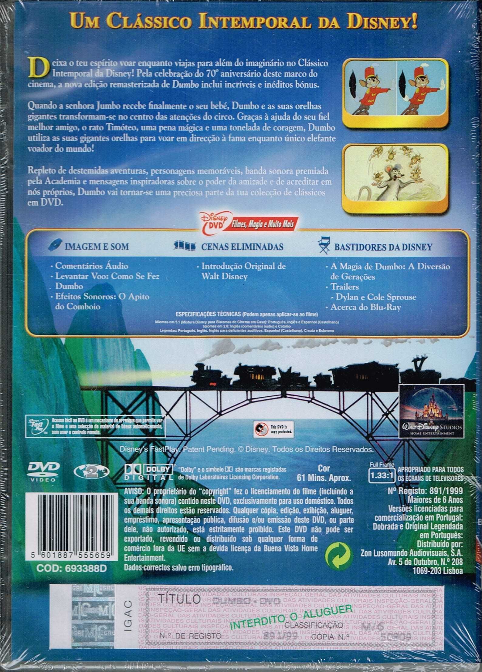 Filme em DVD: Dumbo Disney Edição Especial - NOVO! SELADO!