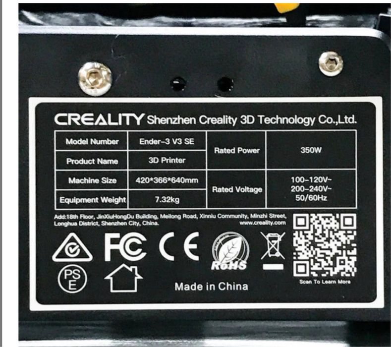 3D принтер Ender 3 V3 SE Creality, новий і робочий