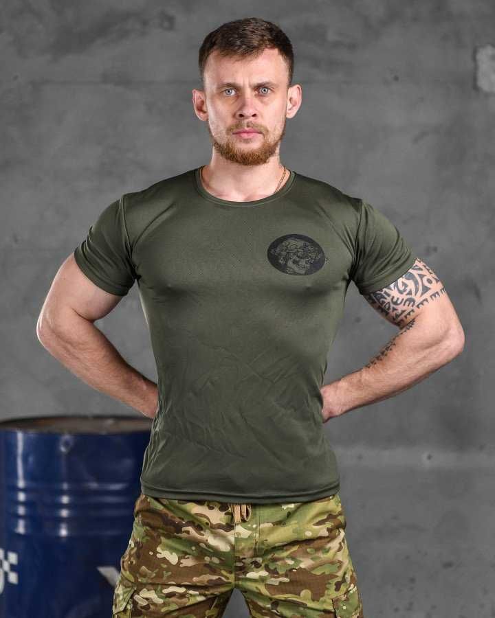 Тактическая потоотводящая футболка Odin diva oliva 
материал coolmax