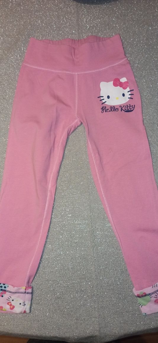 Różowe legginsy getry hello kitty dla dziewczynki