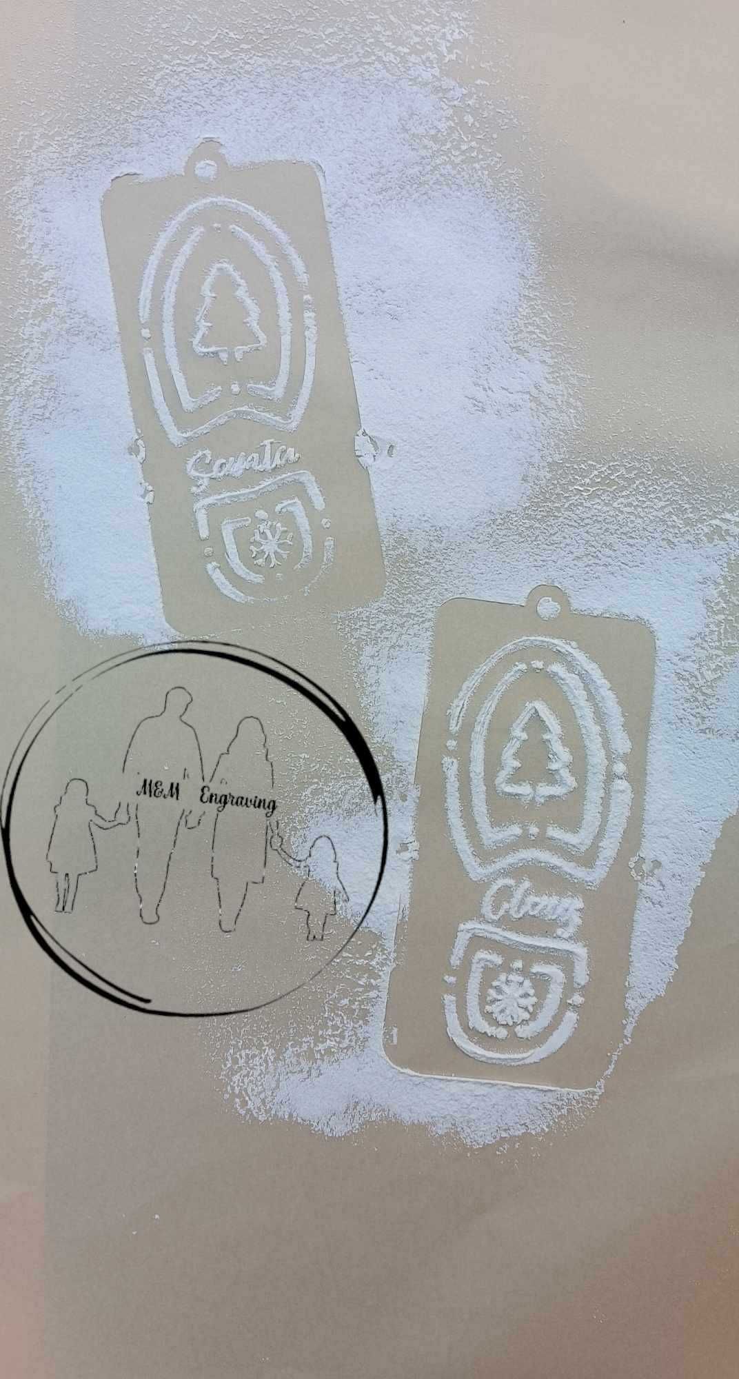 Szablon odcisk buta Świętego Mikołaja