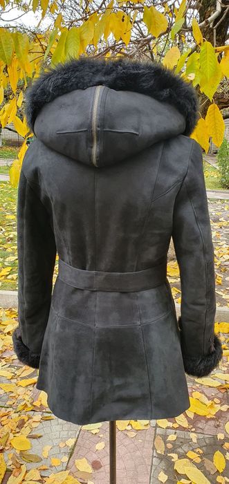 Дубленка натуральная с мехом S,M, косуха