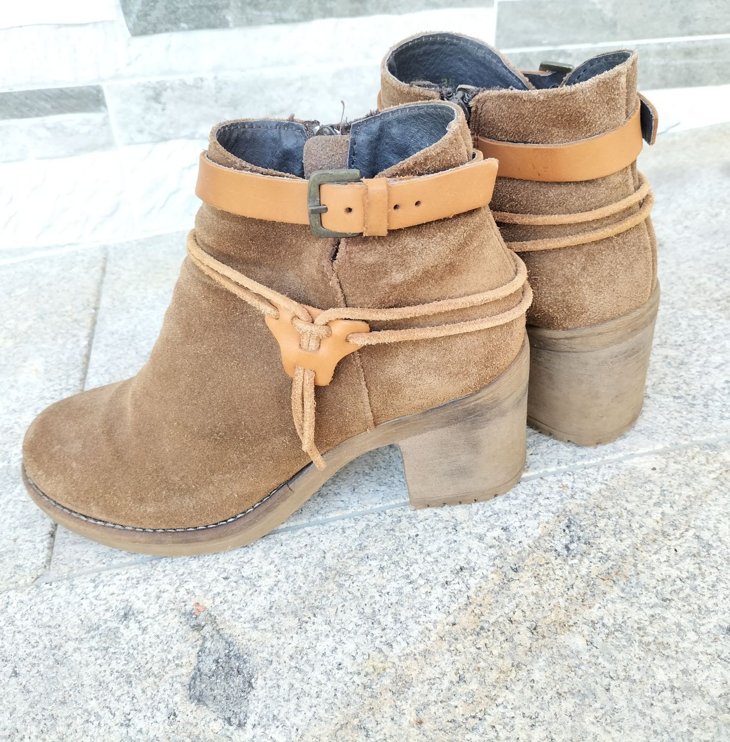 Bota camel de Camurça