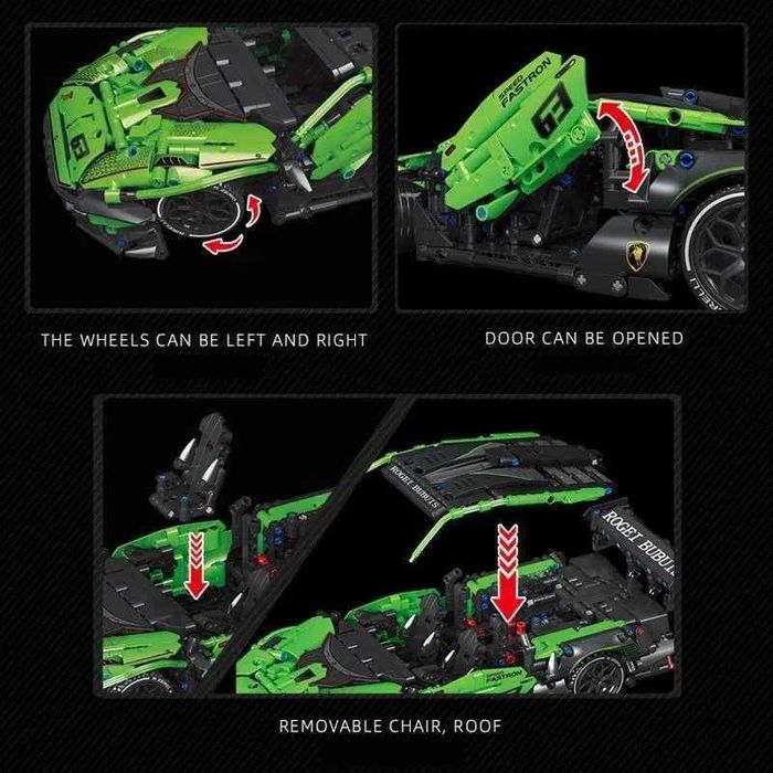 Конструктор Technic  Lamborghini Essenza SCV12. 1644 детал. У коробці