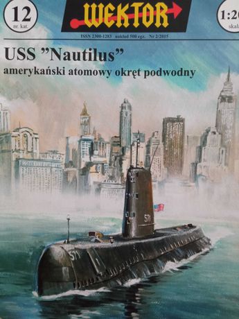 Model kartonowy USS Nautilus Wektor