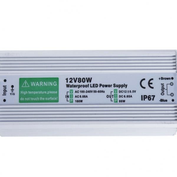 Waterproof LED Power Supply IP67 12v 80W
