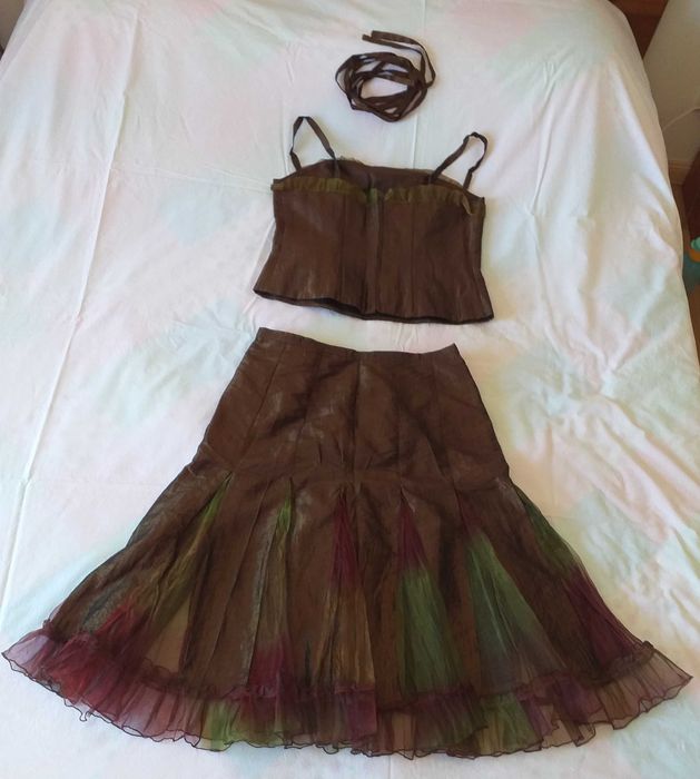 Saia e corpete, conjunto de cerimonia, alta costura