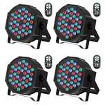 Światła dyskotekowe Kolorofon PAR 36LED 72W DMX 4 sztuki