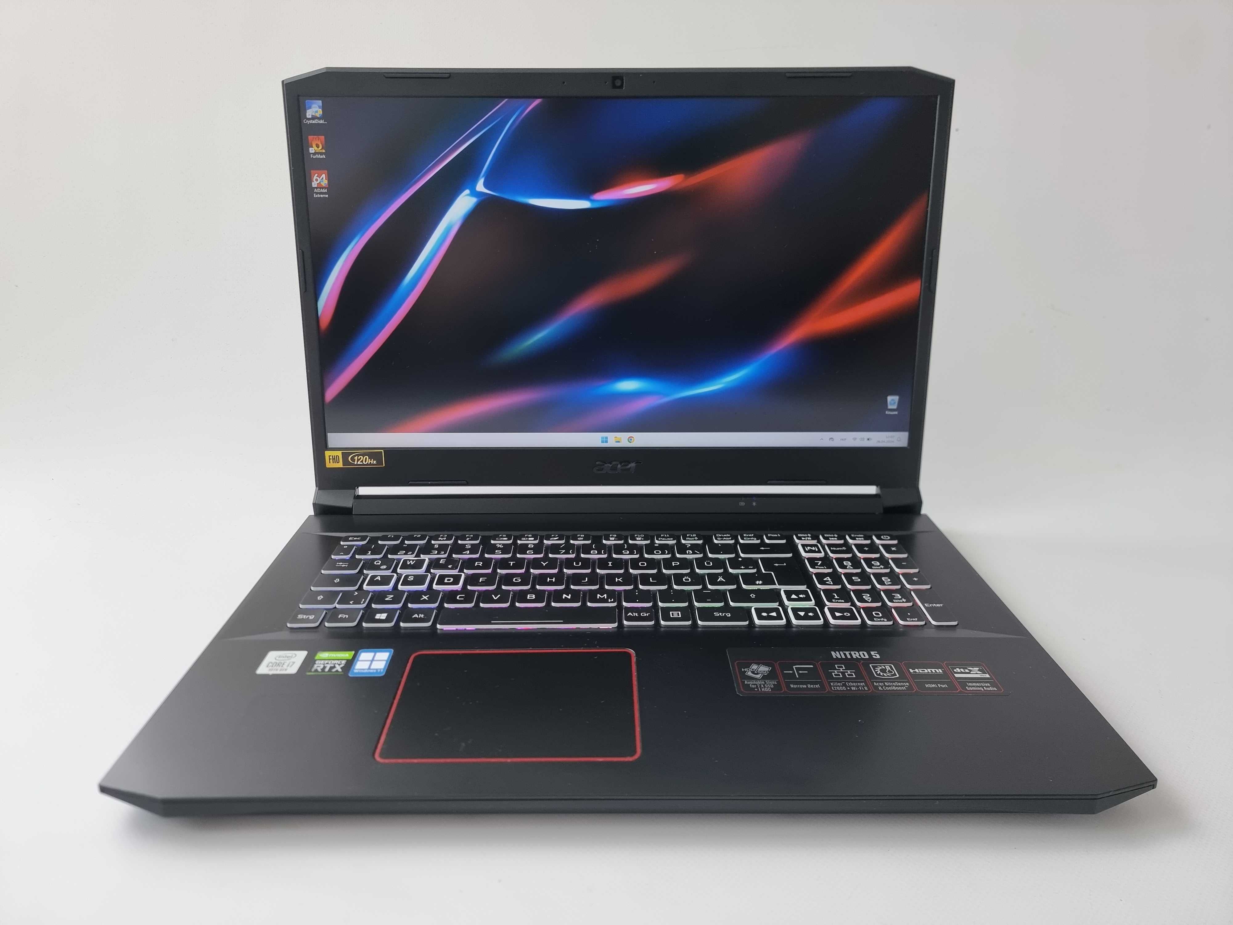 Ноутбук Acer Nitro 17 I7 10750H/RTX 2060/RAM 16GB/SSD 512GB/120Hz