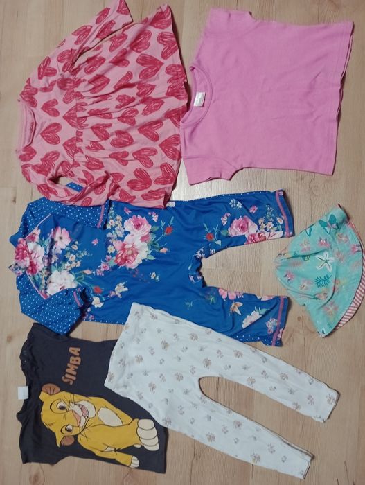 Paka zestaw ubranek dla dziewczynki na 86 6 szt