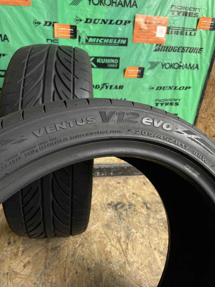 205/45 R17 -88W- Hankook Ventus V12evo літо бу склад
