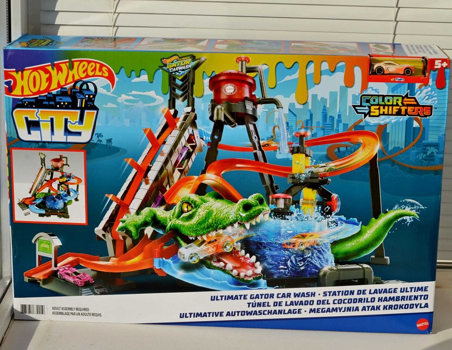 Автомийка Hot Wheels Ultimate Gator Wash мегамойка водонапірна трек