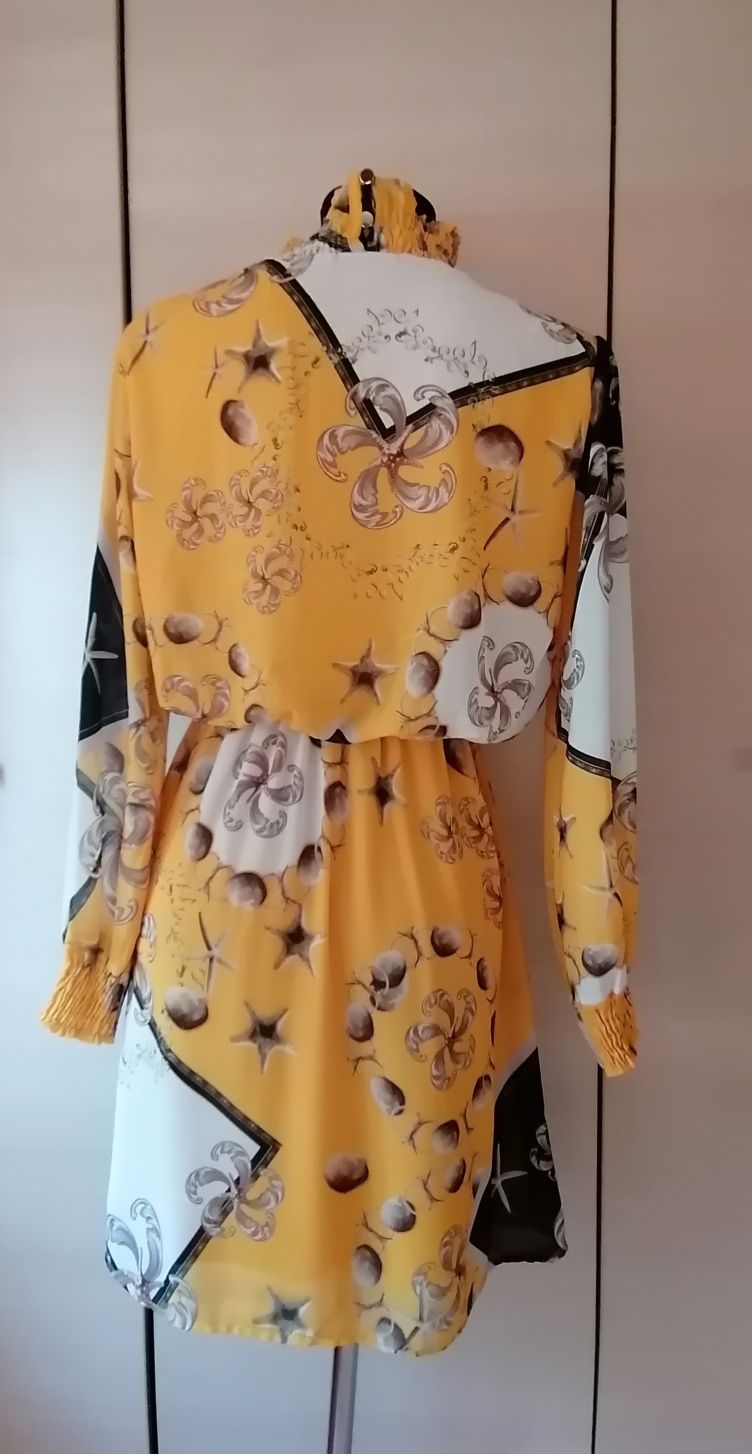 Sukienka piękna żółto miodowa, r. S/M