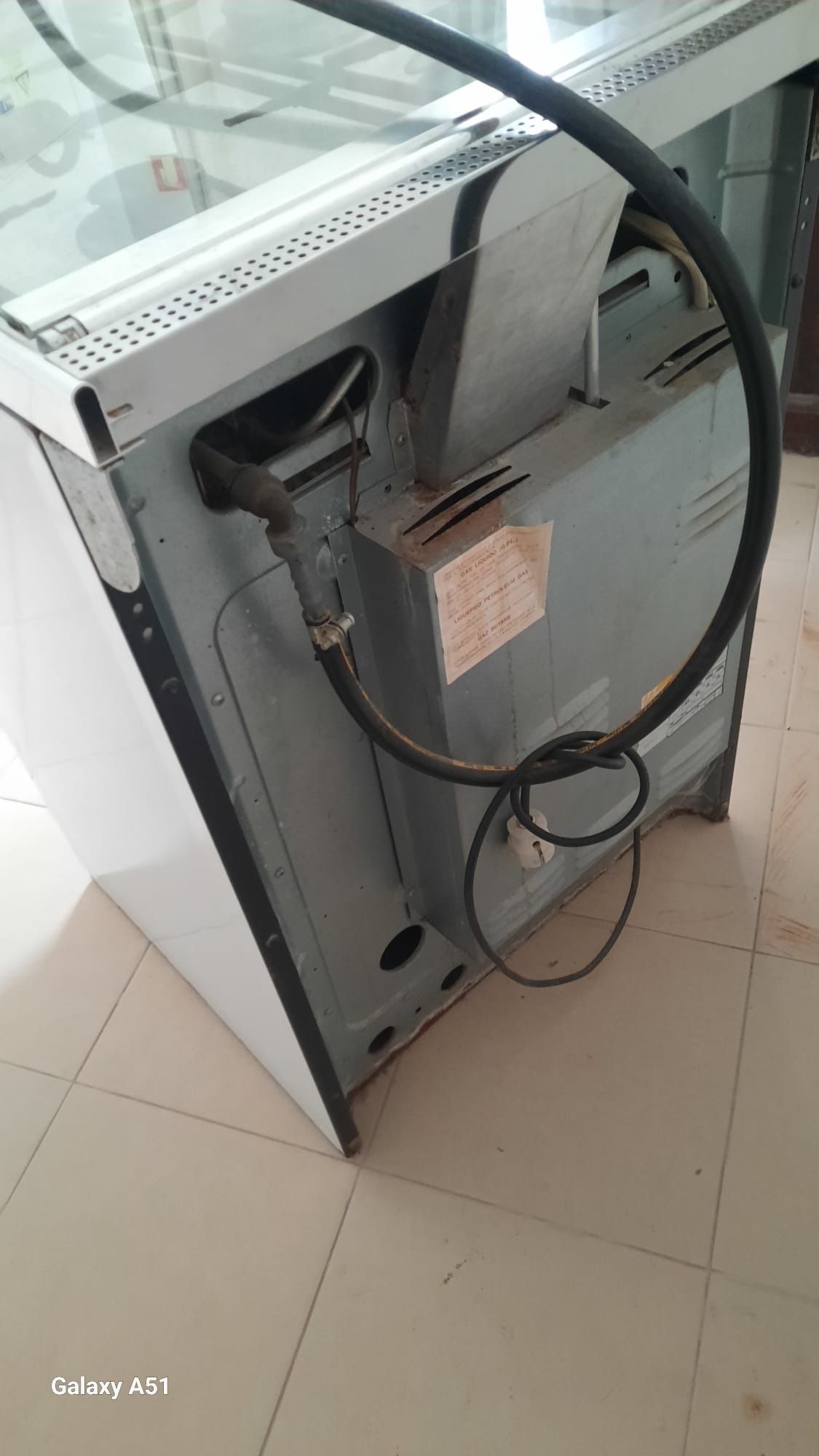 Fogão a Gás a funcionar