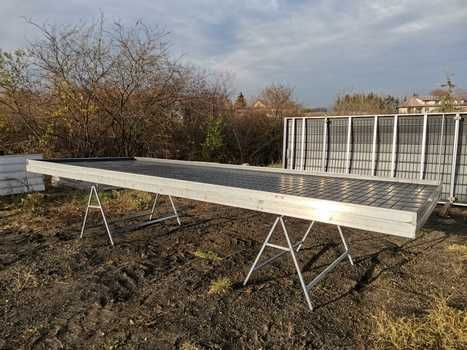 Stoły zalewowe 450x125cm do uprawy i podlewania roślin, nowa podłoga
