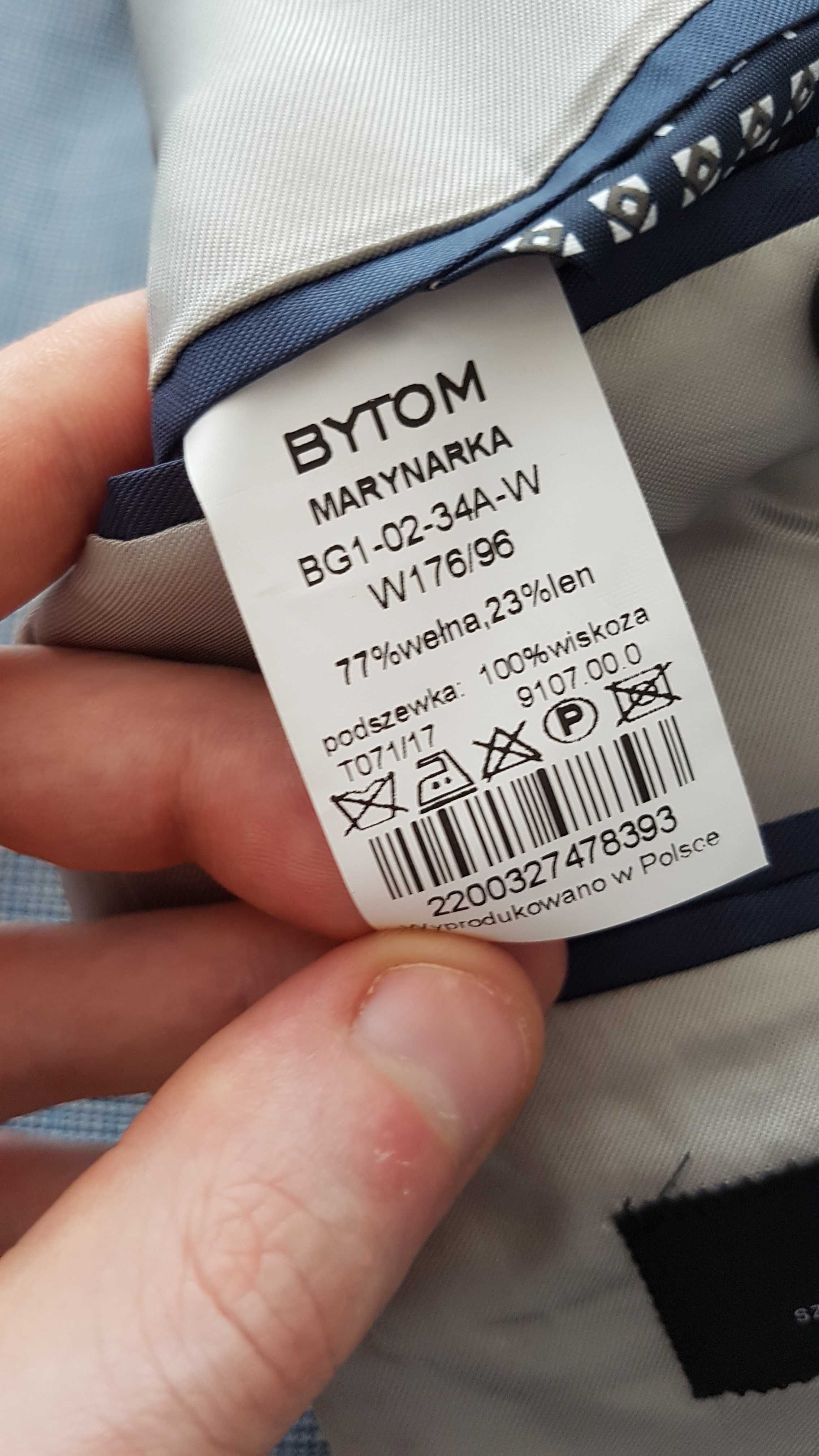 Jasnoszara marynarka wełniano-lniana BYTOM/VISTULA (stan jak nowy)