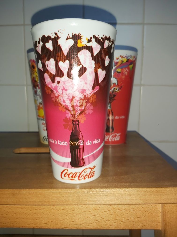 3 Copos Oficiais Coca-Cola