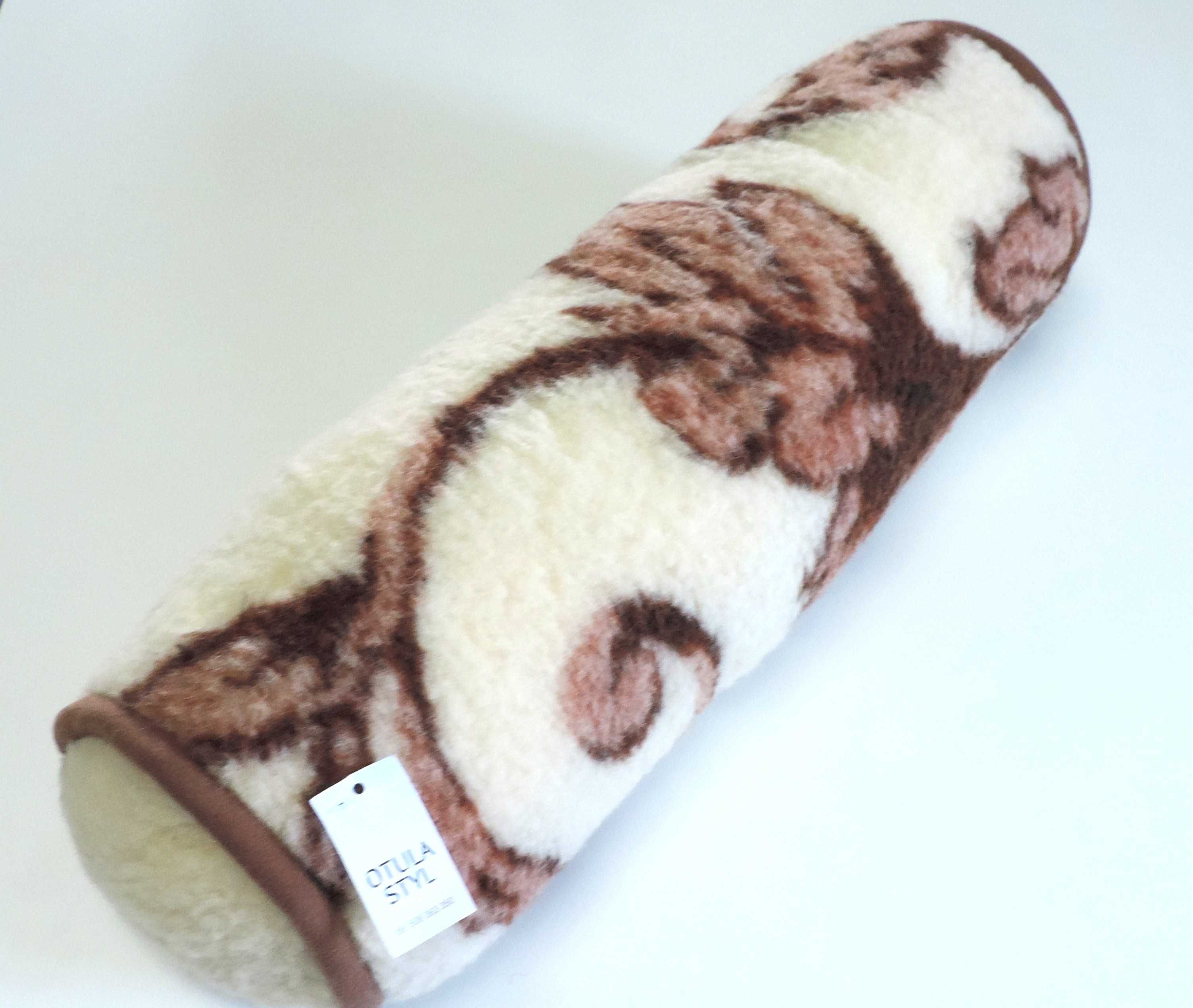 Poduszka WAŁEK 50cm  pod głowę ,plecy ,  100%dzianina wełniana