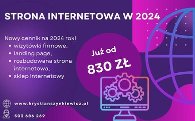 Strona internetowa | Serwer | Domena | Wsparcie techniczne | Wizytówka