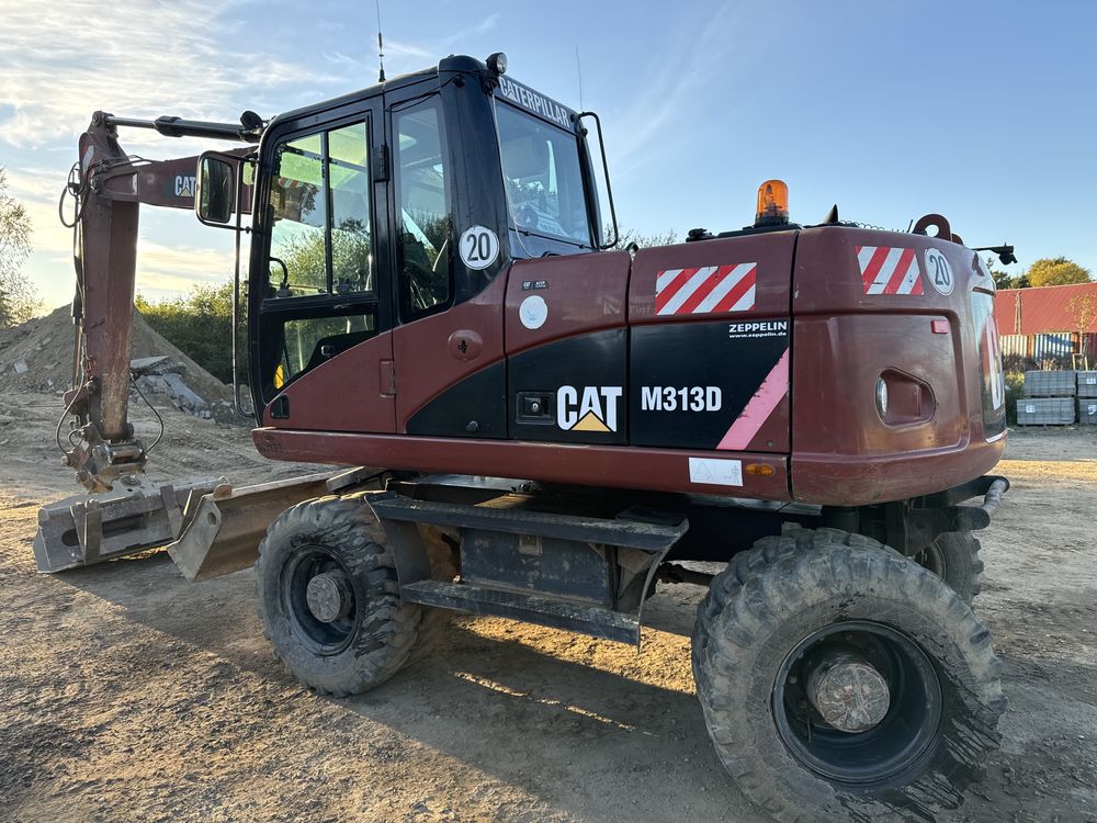 Cat 313D,2008 r, 3 łyżki, widly