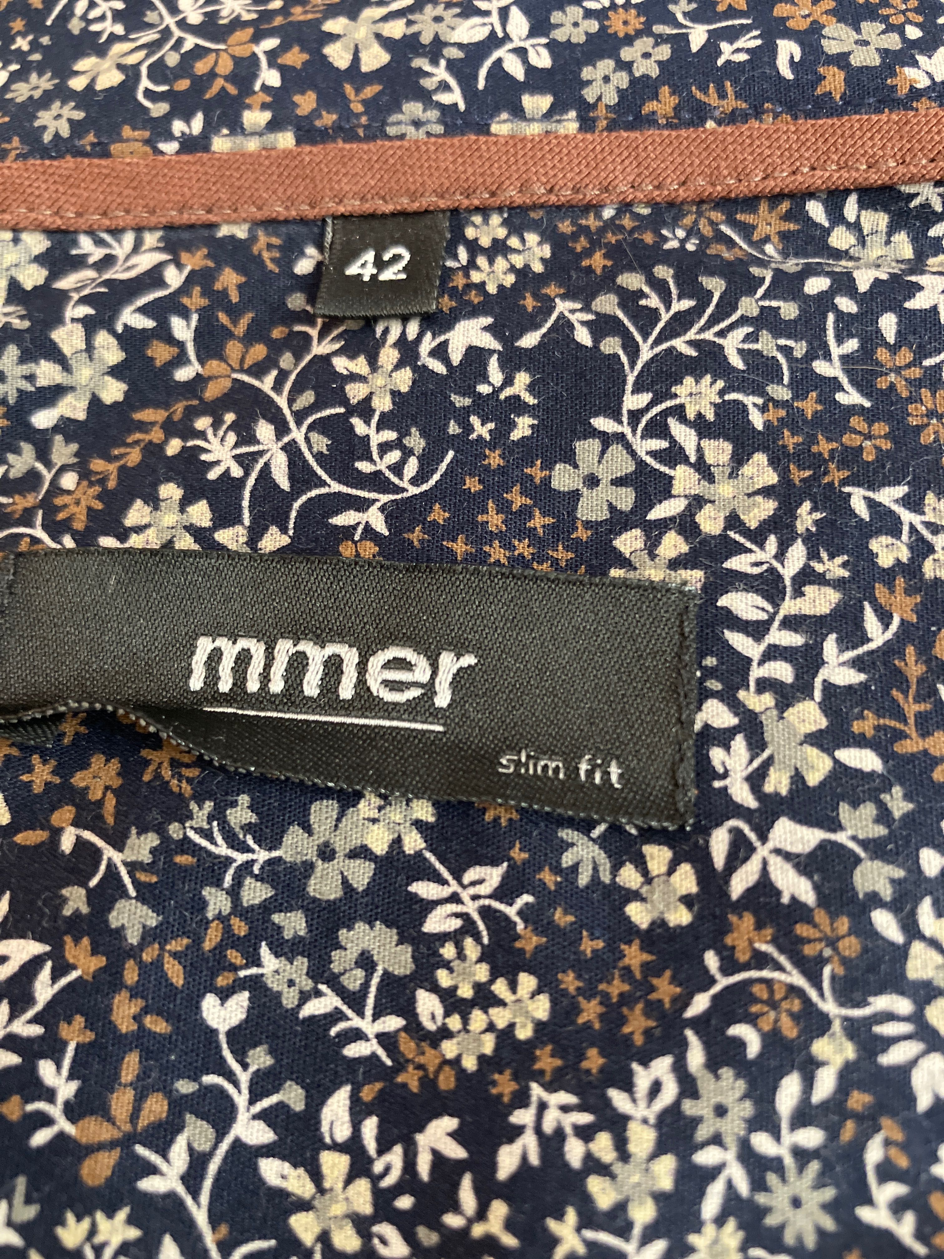 Koszula męska slim fit granatowa r.42
