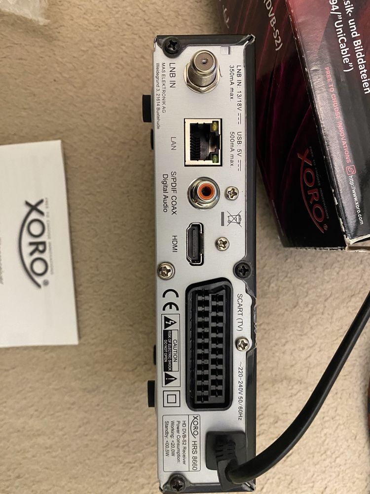 Тюнер dvb-s xoro hrs 8660